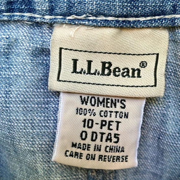 LL Bean Midi Jean Skirt Womens Size 10 Blue Denim Classic 100% Cotton EUC - Picture 4 of 7